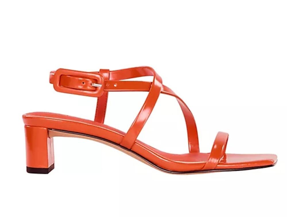 Katy Perry Wandering Sandal Flame Red Orange Strappy Block Heel 6.5 NEW In Box